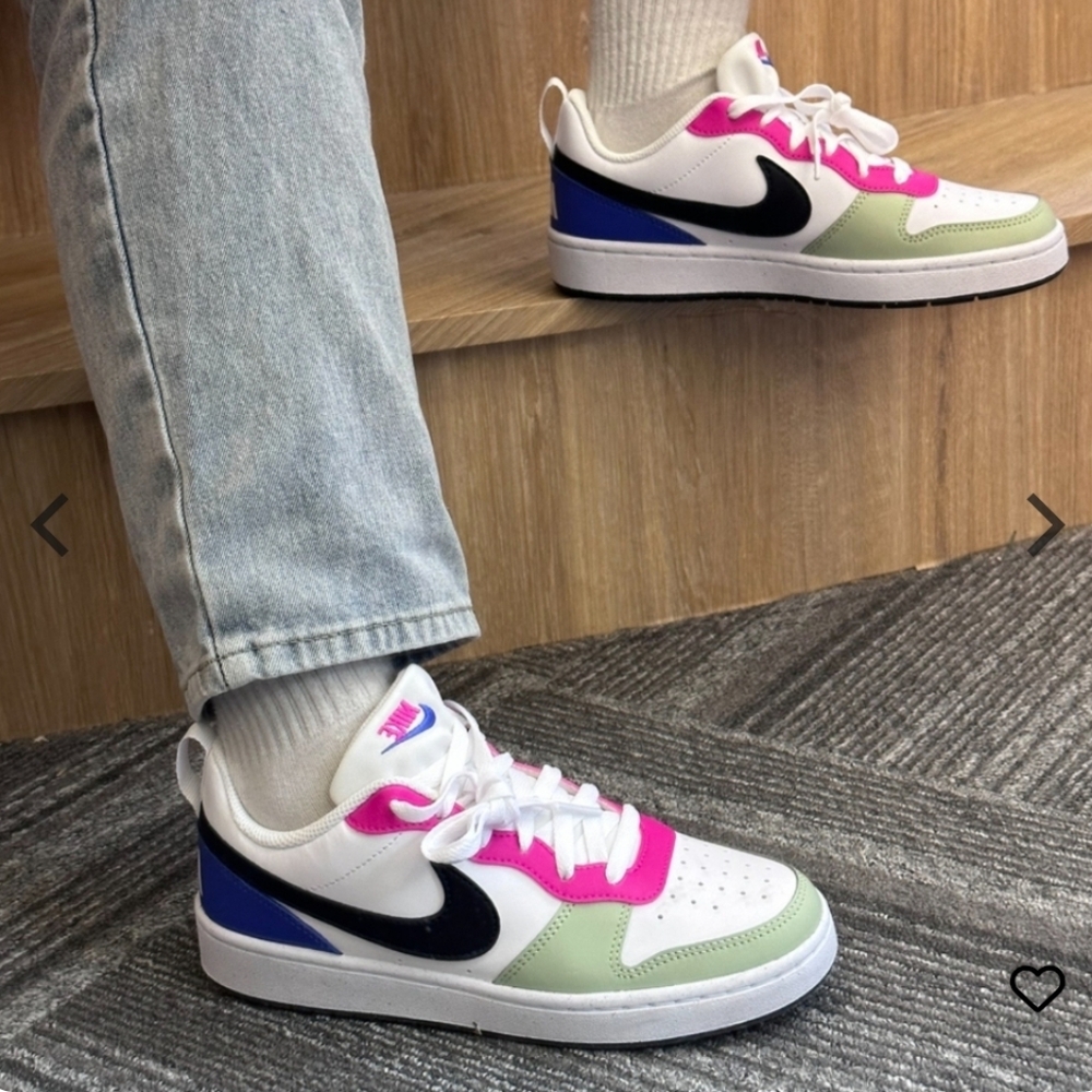 Nike Court Borough GS Pink Blue Youth Sz 5Y #DV5456 108